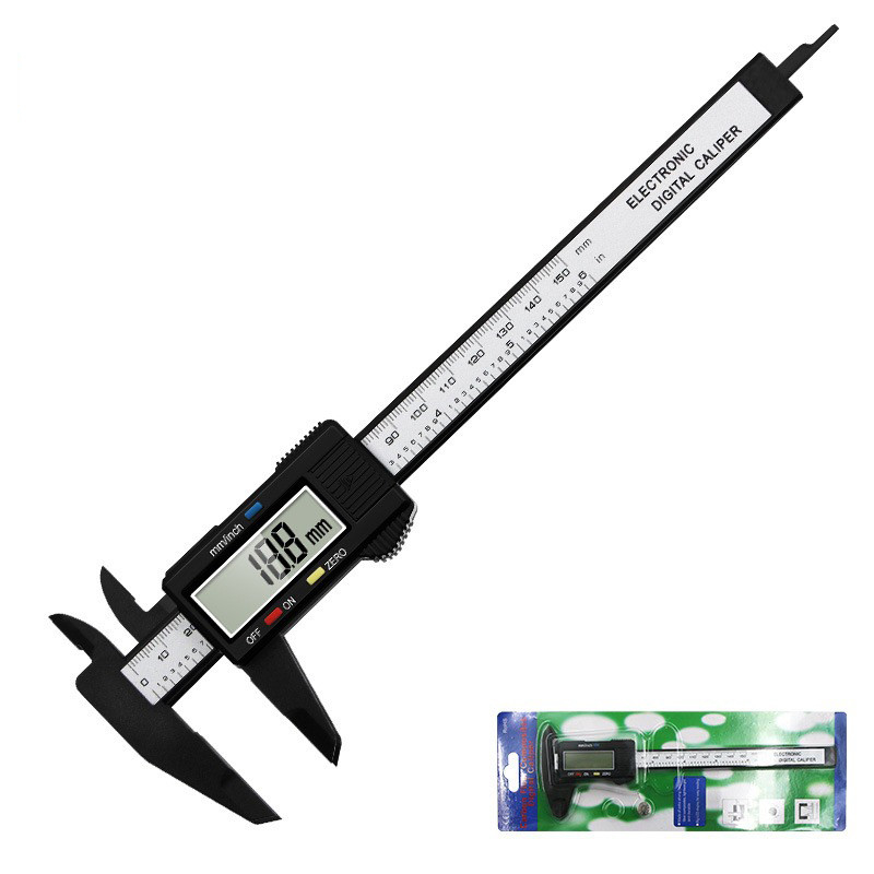 Righello elettronico di plastica a 6 pollici di Digital dello strumento di misura di micrometro del calibro di calibro di Vernier Caliper 150mm Digital